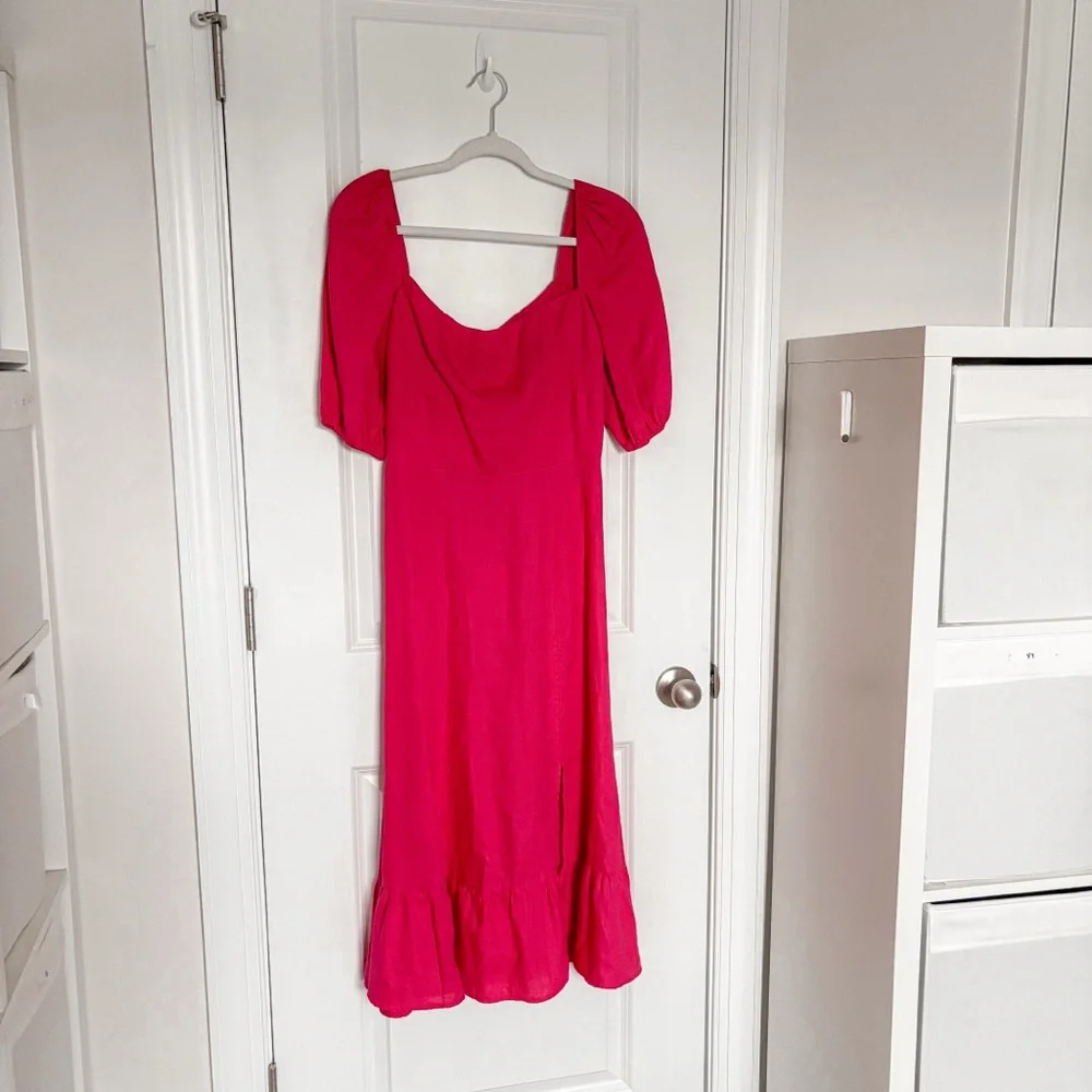 Reformation Belgium Linen Dress Midi Corvette - Picture 2 of 6